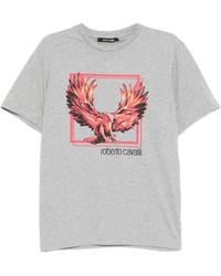 Roberto Cavalli - Graphic-Print Round-Neck T-Shirt - Lyst