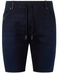 DIESEL - Short En Jean À Lien De Resserrage - Lyst