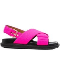 Marni - Sandalen Mit Überkreuzten Riemen - Lyst