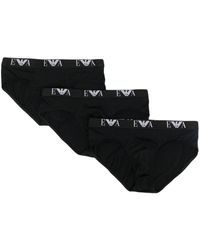 Emporio Armani - Lot de slips à bande logo - Lyst