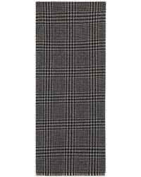 Slowear - Check-Pattern Fringed Scarf - Lyst