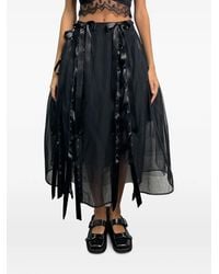Simone Rocha - Ribbon-Detail A-Line Midi Skirt - Lyst