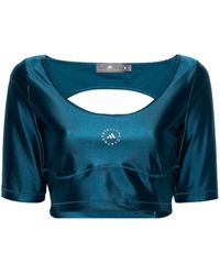 adidas By Stella McCartney - Open-back Cropped Compression Top - Lyst