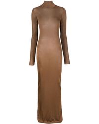 Saint Laurent - Kleid mit Stehkragen - Lyst