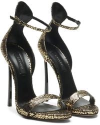 Casadei - Sandali Cappa Blade Con Effetto Pitone - Lyst