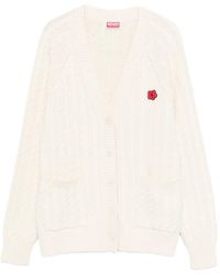 KENZO - Cárdigan Con Bordado Floral Y Cuello En V - Lyst