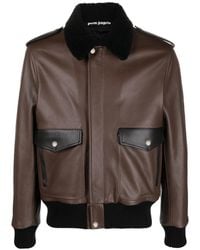 Palm Angels - Racing Aviator Leather Jacket - Lyst