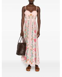 chinese dress ladies Black Delicate Forest Scarves Organic Cotton Maxi Dress – FARM Rio main image 0