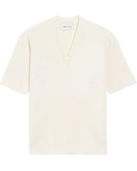 Ami Paris - Wool Short Sleeves V Neck Sweater - Lyst