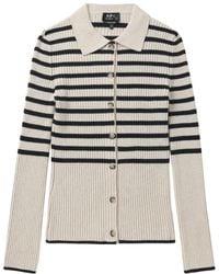 A.P.C. - Cárdigan a rayas - Lyst