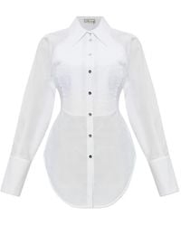 Blumarine - Pleated Button Shirt - Lyst