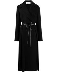 Valentino Wraparound Belted Coat - Black