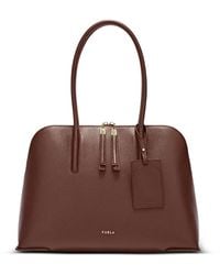 Furla - L Atmosfera Dome Leather Shoulder Bag - Lyst