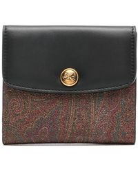 Etro - Paisley Textured Leather Wallet - Lyst