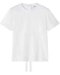 Lanvin - Short-Sleeved Top With Rounded Neckline - Lyst