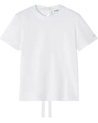 Lanvin - Short-Sleeved Top With Rounded Neckline - Lyst