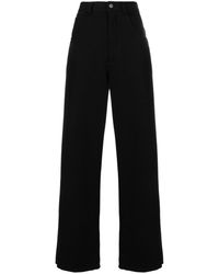 MM6 by Maison Martin Margiela - Logo-embroidered Wide-leg Track Pants - Lyst