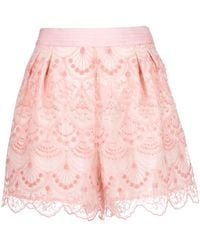 Shiatzy Chen - Art-Deco Lace Shorts - Lyst