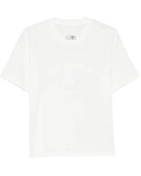 MM6 by Maison Margiela - Logo-Print Short-Sleeve T-Shirt - Lyst