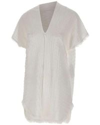 Kangra - Fringed Short-Sleeve Cardigan - Lyst