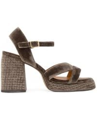 Castañer - Vero Velvet Platform Sandals - Lyst