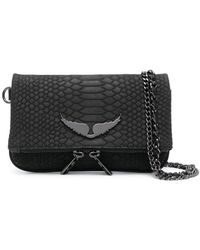 Zadig & Voltaire - Small Crocodile-embossed Crossbody Bag - Lyst