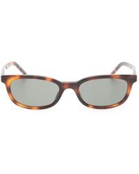 Saint Laurent - Tortoiseshell-Effect Rectangle-Frame Sunglasses - Lyst