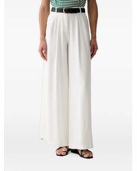 Morgan - Pleated Side-Slit Palazzo Pants - Lyst