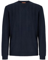 Missoni - Tone-On-Tone Chevron Cotton And Viscose Crewneck Sweatshirt - Lyst