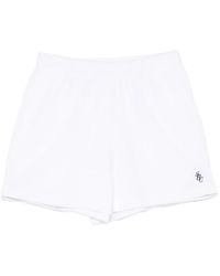 Sporty & Rich - Src Logo-Embroidered Terrycloth Shorts - Lyst