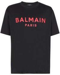 Balmain - T-shirt Met Logoprint - Lyst