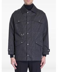 Fendi - Lederjacke mit FF-Muster - Lyst