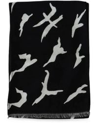 Givenchy - Sciarpa Con Frange E Stampa Astratta - Lyst