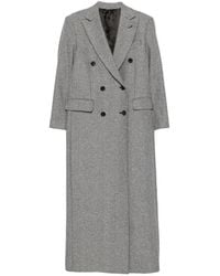 Eraldo - Herringbone Double-Breasted Coat - Lyst