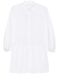 iBlues - Geplooide Mini-Jurk Met Lange Mouwen - Lyst