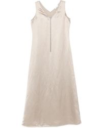 Panicale - Robe Mi-Longue Ornementée À Col V - Lyst