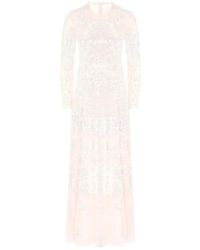 Needle & Thread - Aurora Sequin-Embellished Long-Sleeved Gown - Lyst