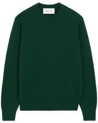 Ami Paris - Crewneck Wool Sweater With Ami De Coeur - Lyst