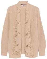 ERMANNO FIRENZE - Cardigan Bordé De Dentelle - Lyst