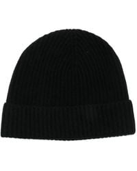 Sunspel - Cashmere Ribbed Beanie Hat - Lyst