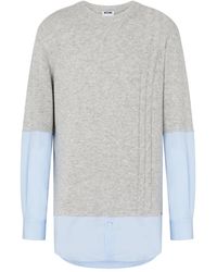 Moschino - Panelled Long-Sleeve Sweater - Lyst