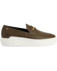 Giuseppe Zanotti - New Conley Leather Loafers - Lyst
