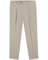 BOSS - Pleated Turn-Up Tailored Trousers - Lyst