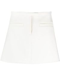 Courreges - Crepe Trapeze Miniskirt - Lyst