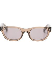Prada - Logo-Plaque Oval-Frame Sunglasses - Lyst