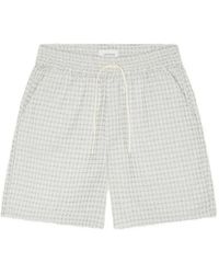 Les Deux - Checkered-Pattern Drawstring Shorts - Lyst