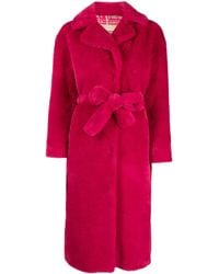 Herno - Notched-Collar Faux-Shearling Coat - Lyst