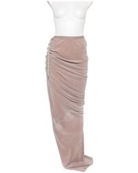 Rick Owens - Edfu Ruched Drawstring Maxi Skirt - Lyst