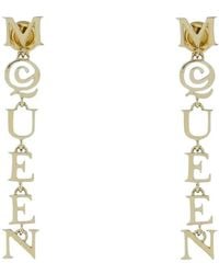 McQueen - Pendientes Con Motivo Queen - Lyst