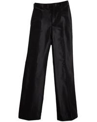 Gucci - Satin-Finish Pressed-Crease Trousers - Lyst